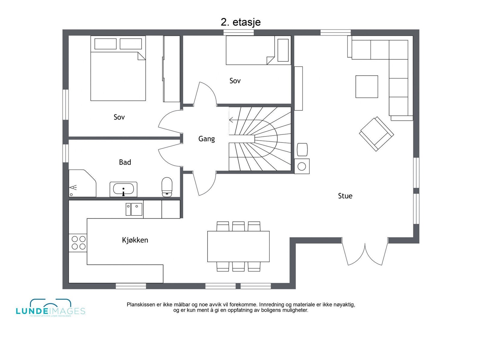 Planskisse 1. etasje - ikke målbar Galleribilde