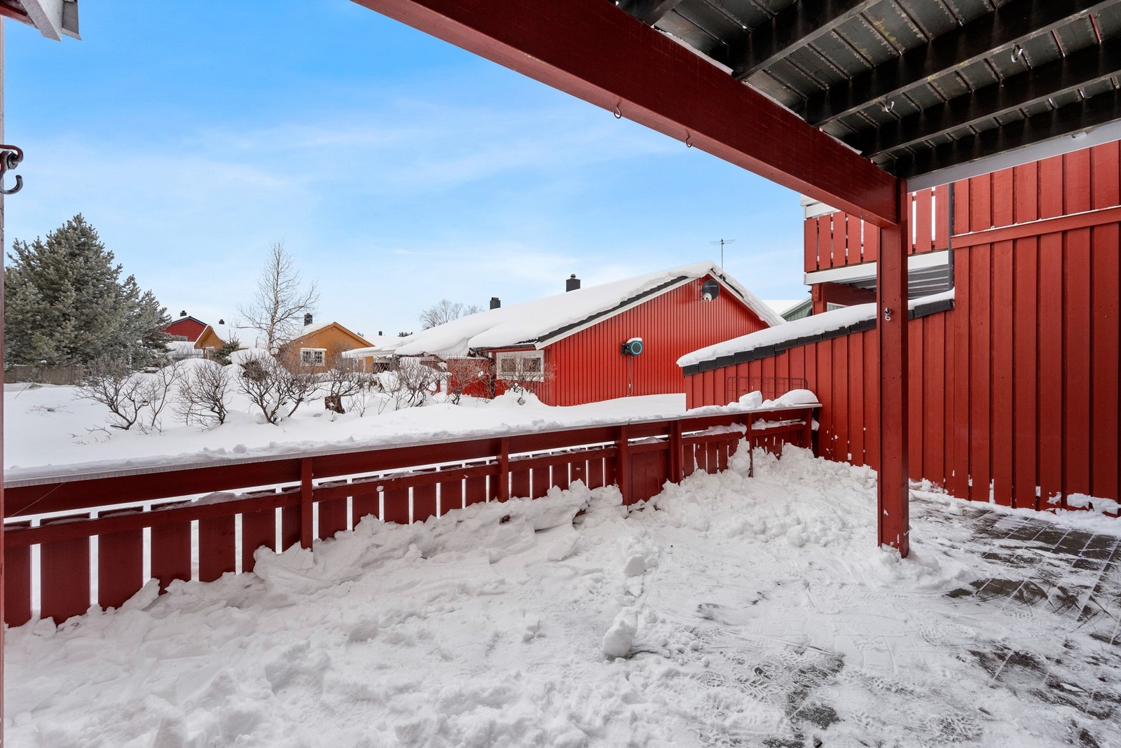 Terrassen er på 22m². Galleribilde