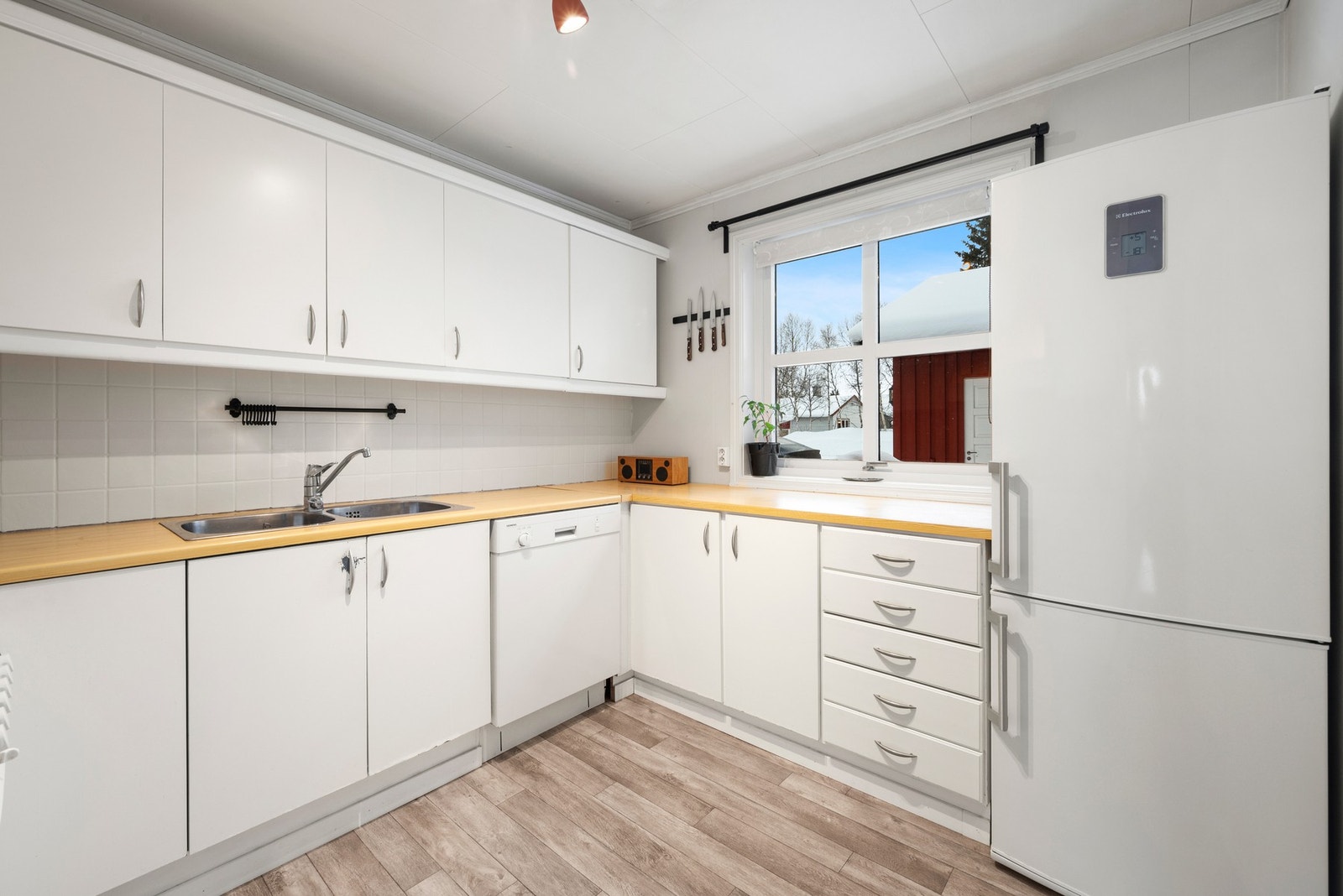 Kjøkkenet er på 9m². Galleribilde