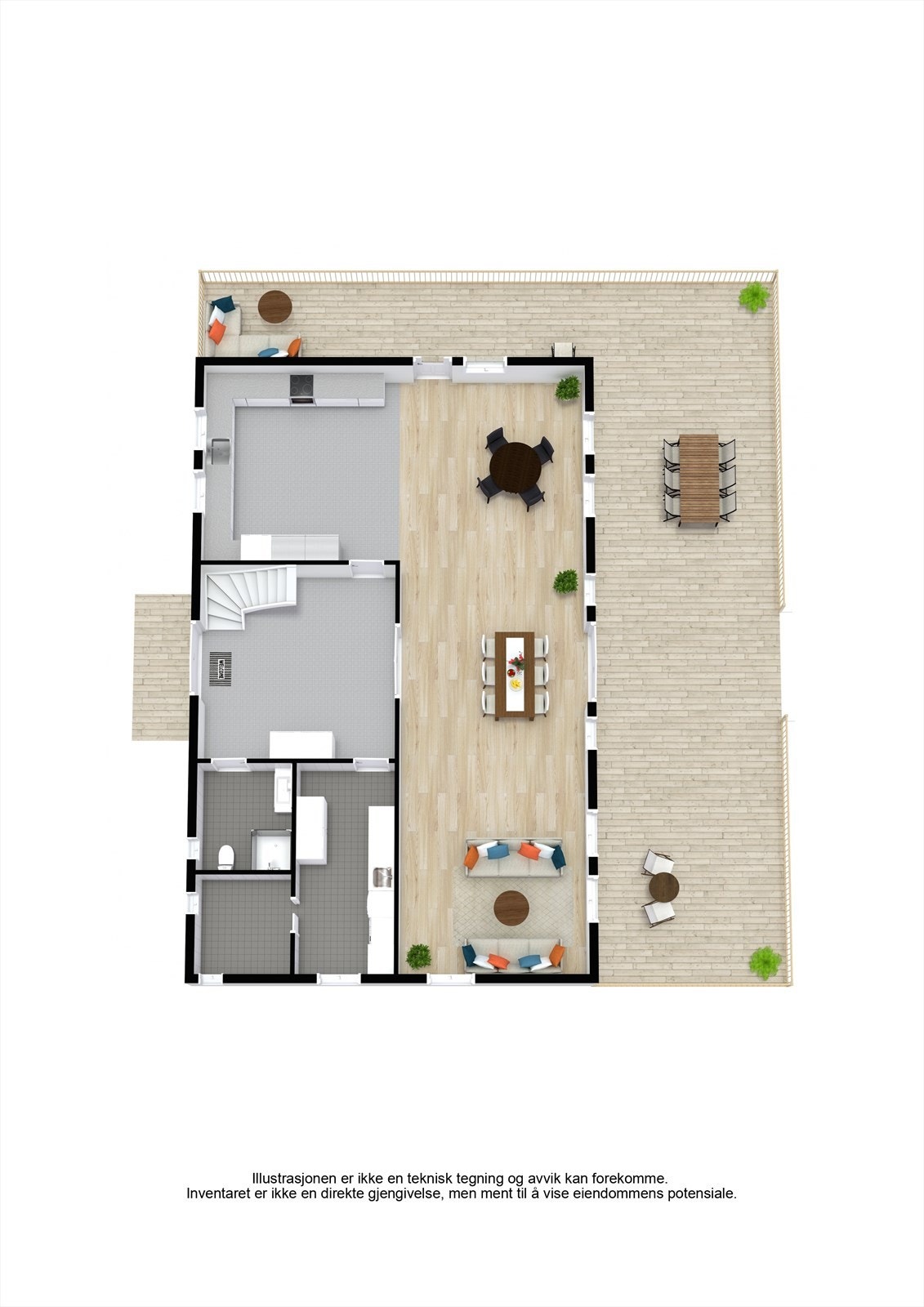 Plantegning 1. etasje Galleribilde