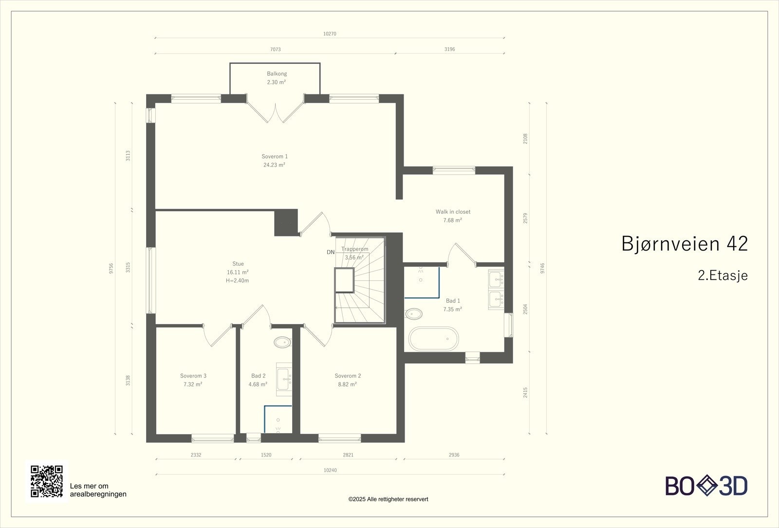 Plantegning 2. etasje Galleribilde