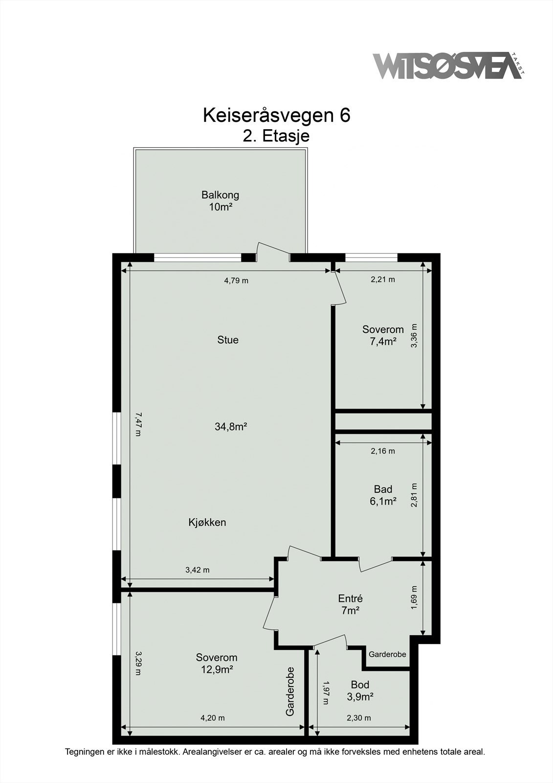 Planskisse 2. etasje Galleribilde