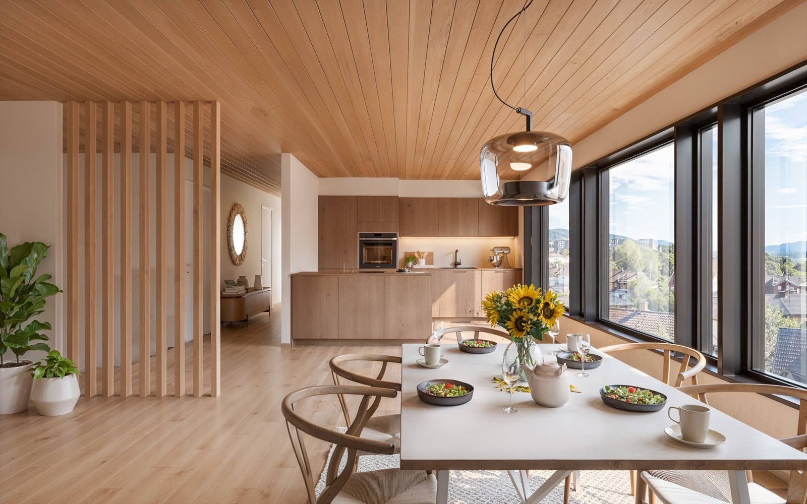 Illustrasjon av rammegodkjent enebolig. Galleribilde