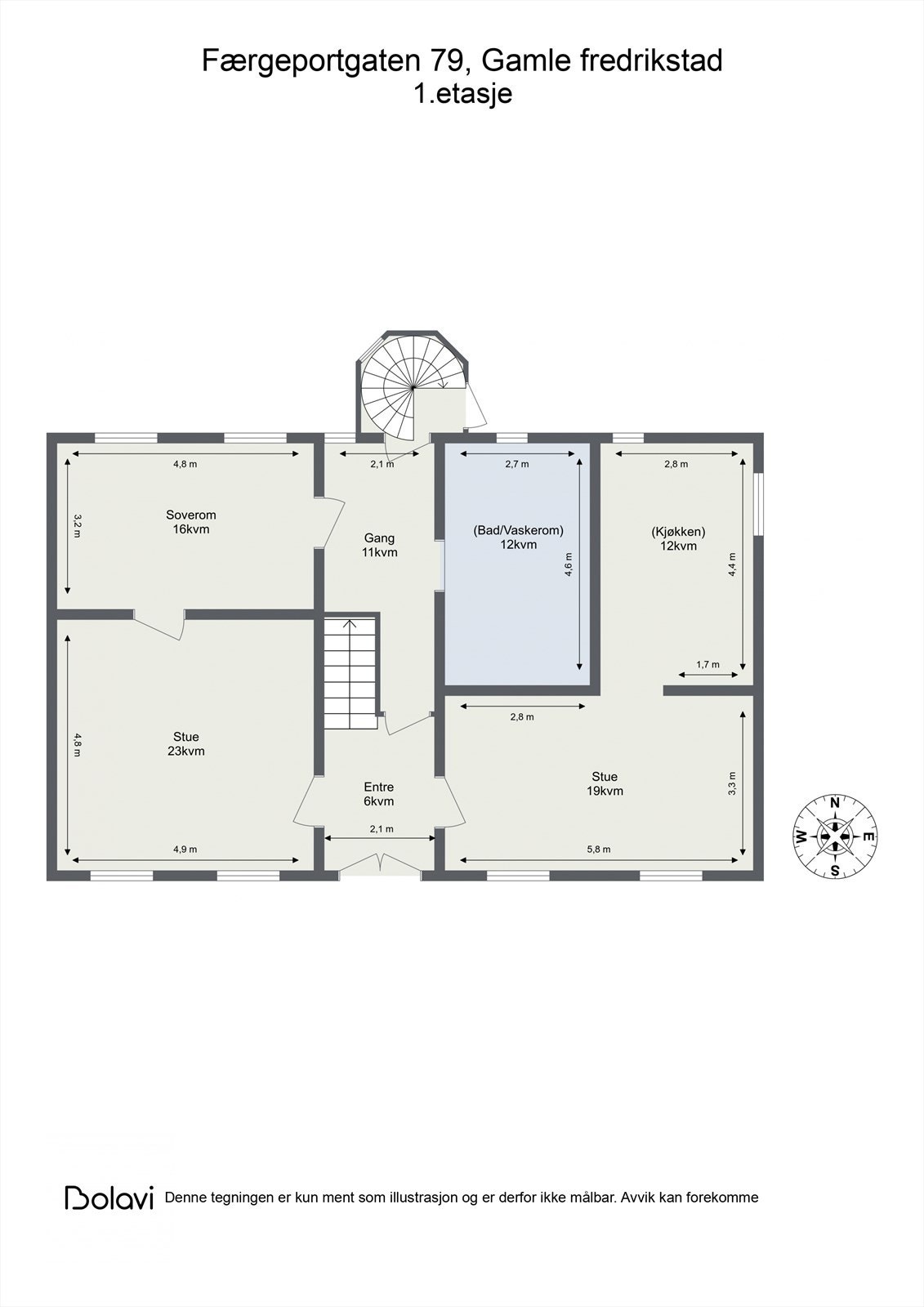 Plantegning - 1 etasje Galleribilde