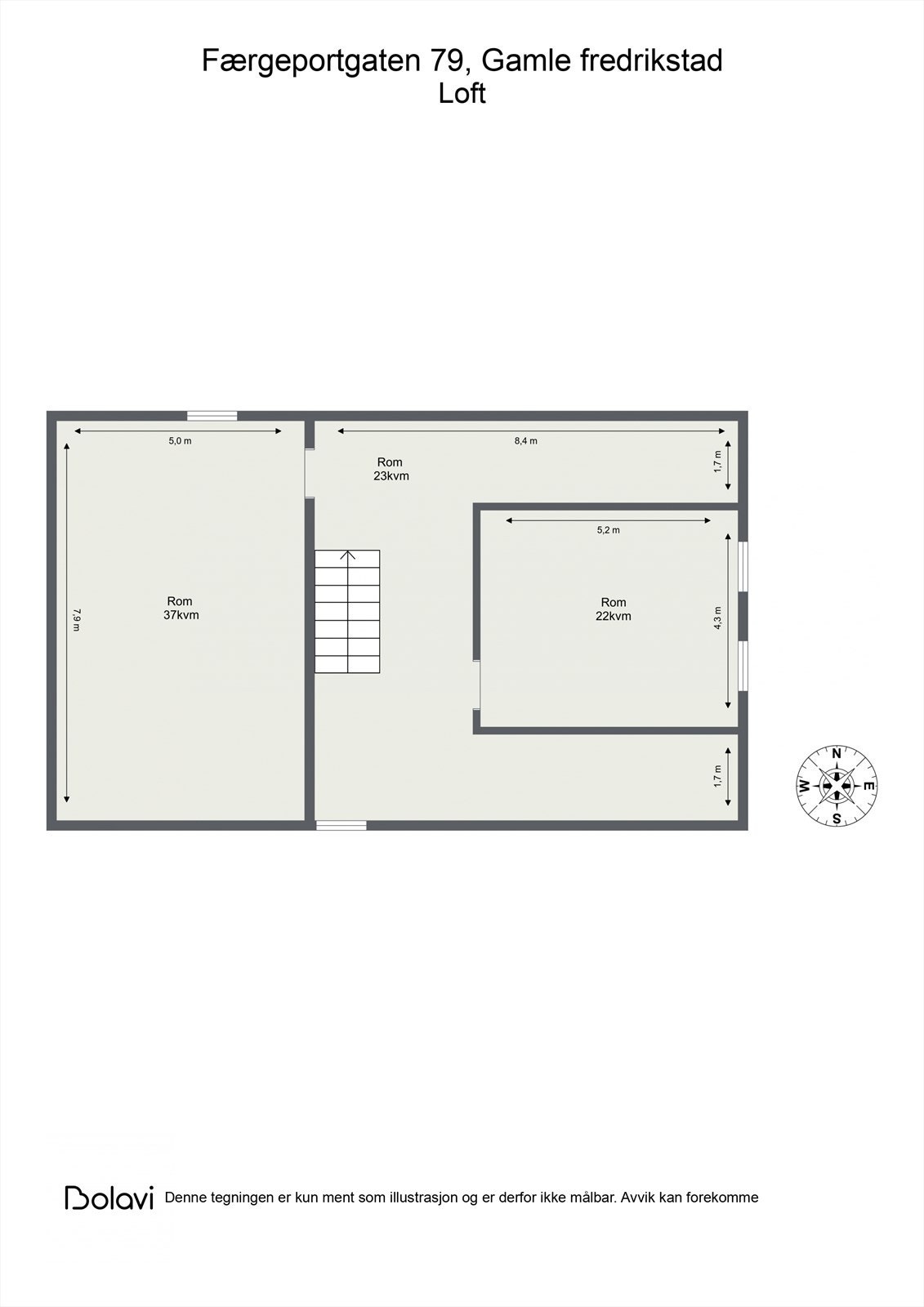 Plantegning - Loft Galleribilde