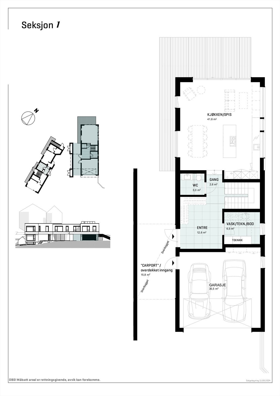 Plantegning 1. etasje. Angitte arealer i rombenevnelsene kan avvike fra virkeligheten, og ikke å anse som korrekte. Dette er byggetegninger. Galleribilde