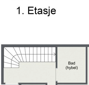 Plantegning første etasje (11 kvm) Galleribilde