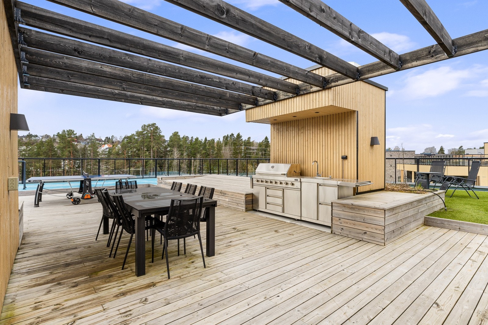 3 felles takterrasser Galleribilde