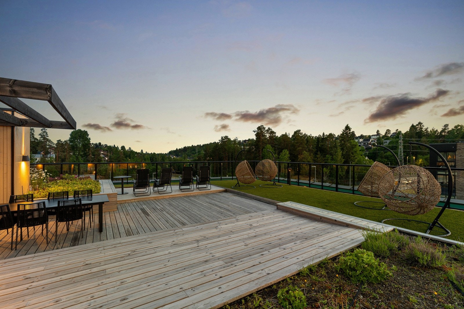 3 felles takterrasser Galleribilde