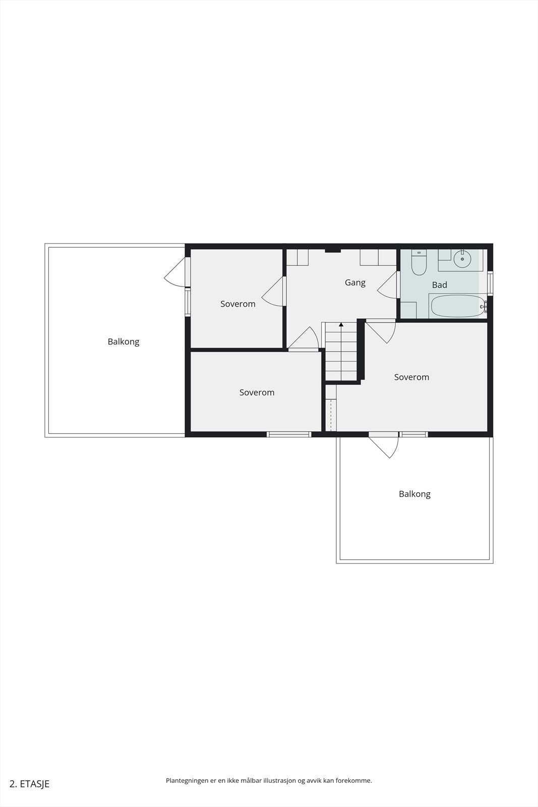 Plantegning 2.etg Galleribilde