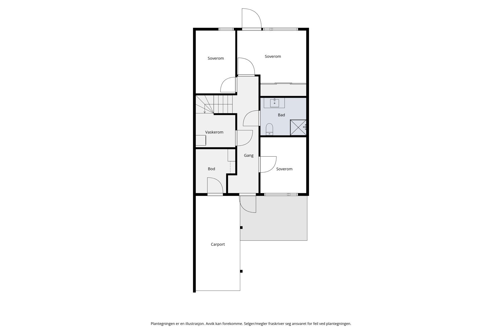 Plantegning 1.etg. Galleribilde