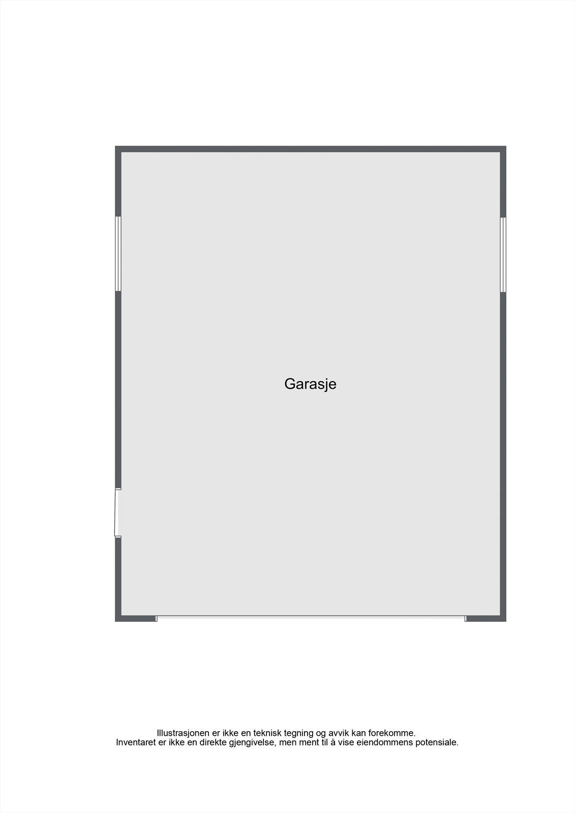 Til eiendommen hører en stor, frittstående garasje. Galleribilde