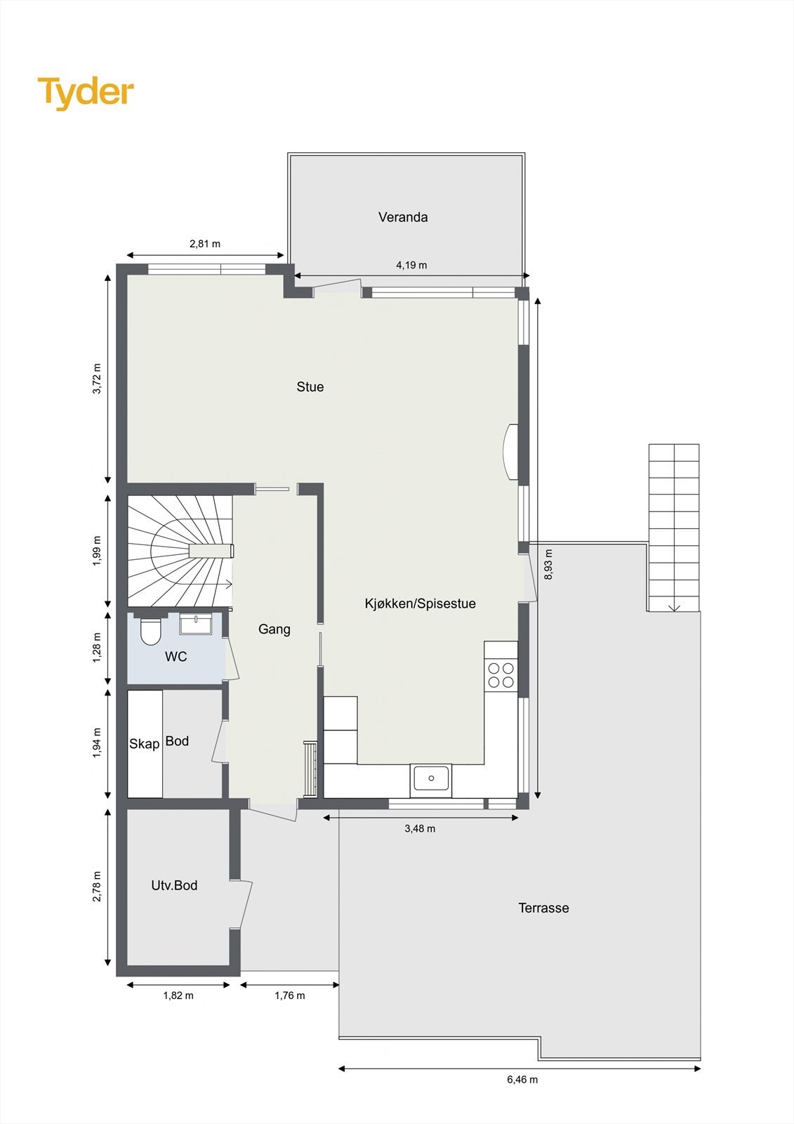 Plantegning 1. Etasje Galleribilde