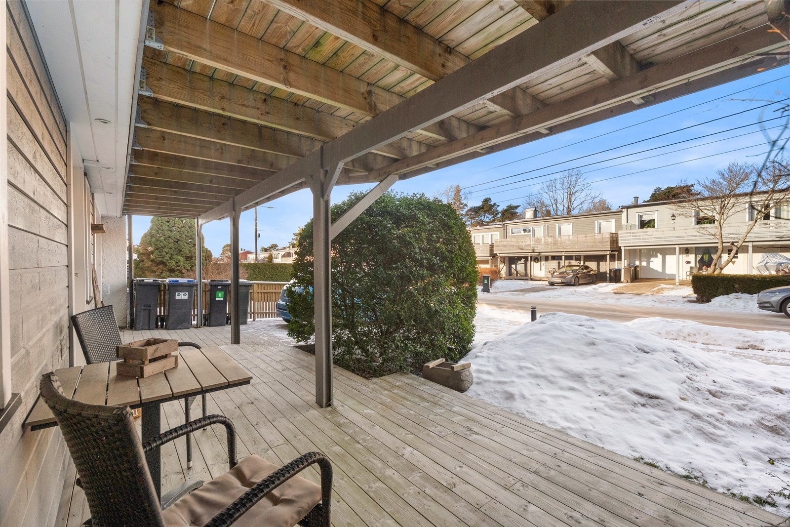 Her kan man sitte skjermet og drikke morgenkaffe. Galleribilde