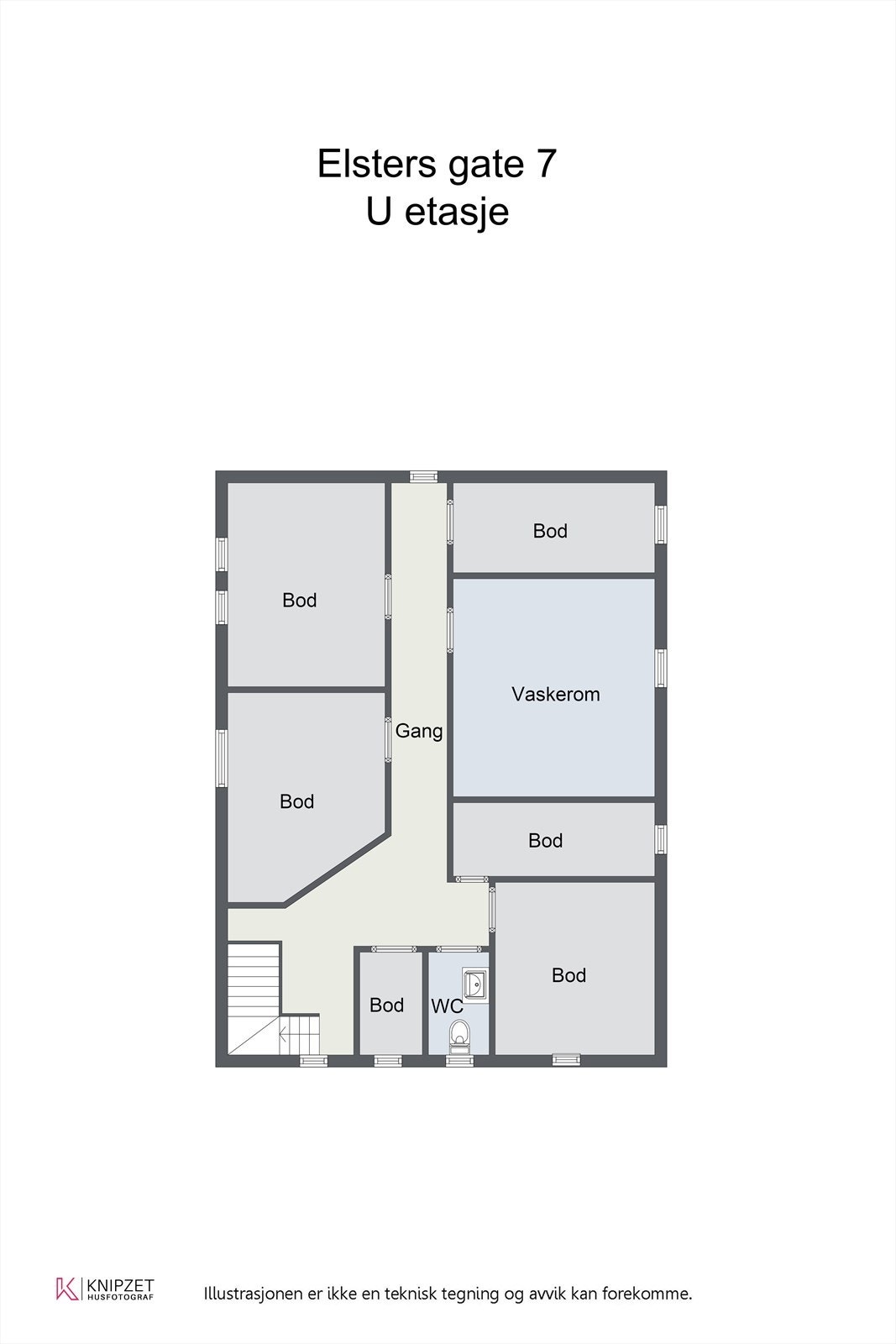 Plantegning underetg Galleribilde