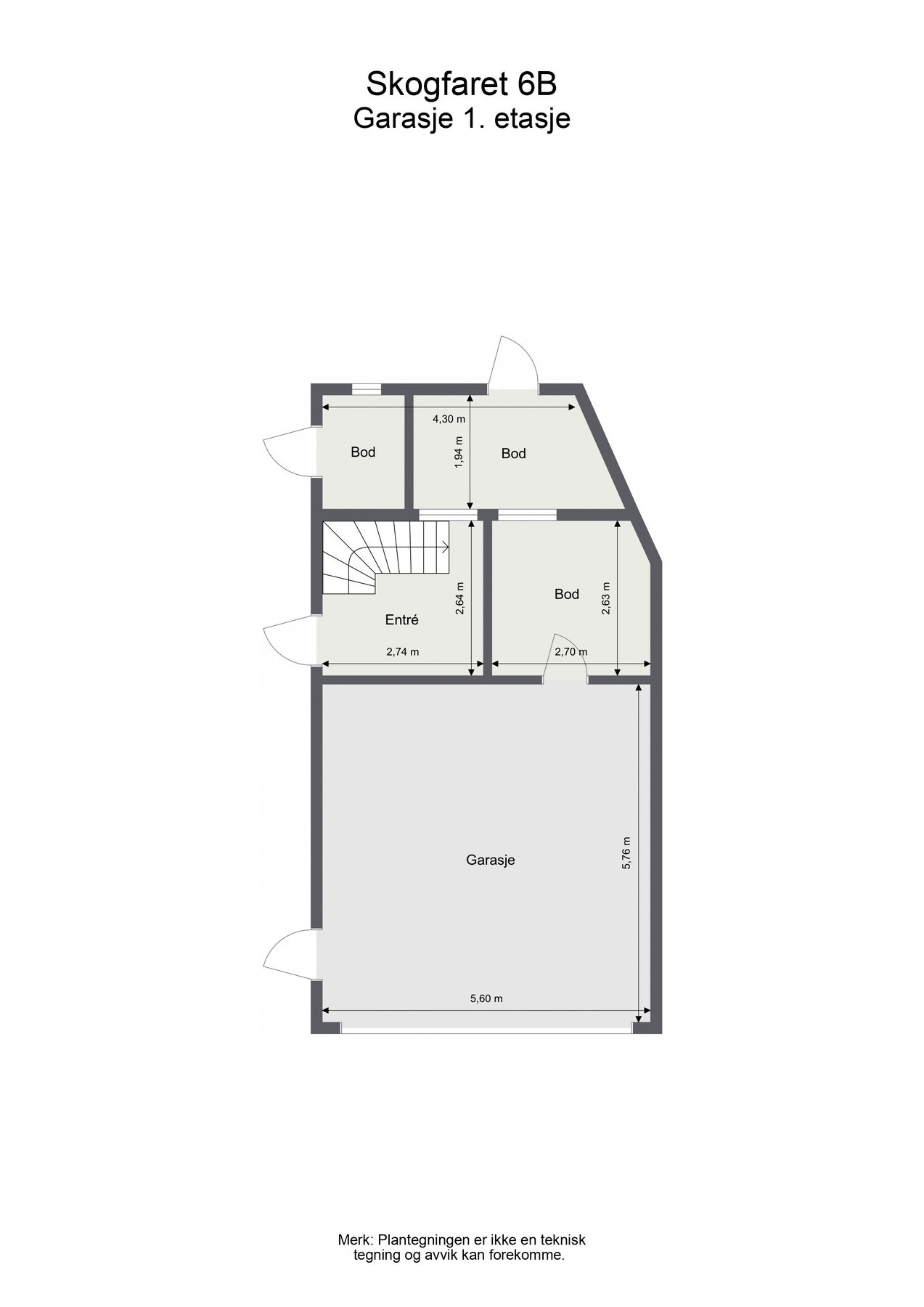 Garasje - 1.etasje. Galleribilde