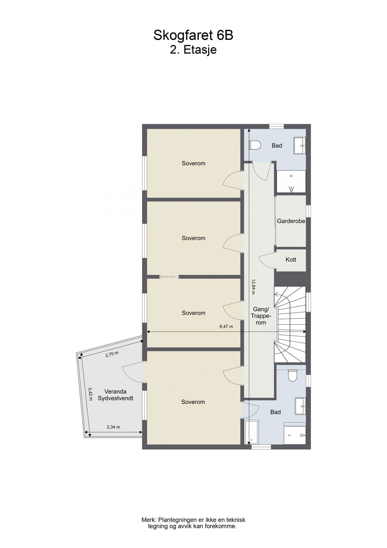 Plantegning - 2. etasje. Galleribilde