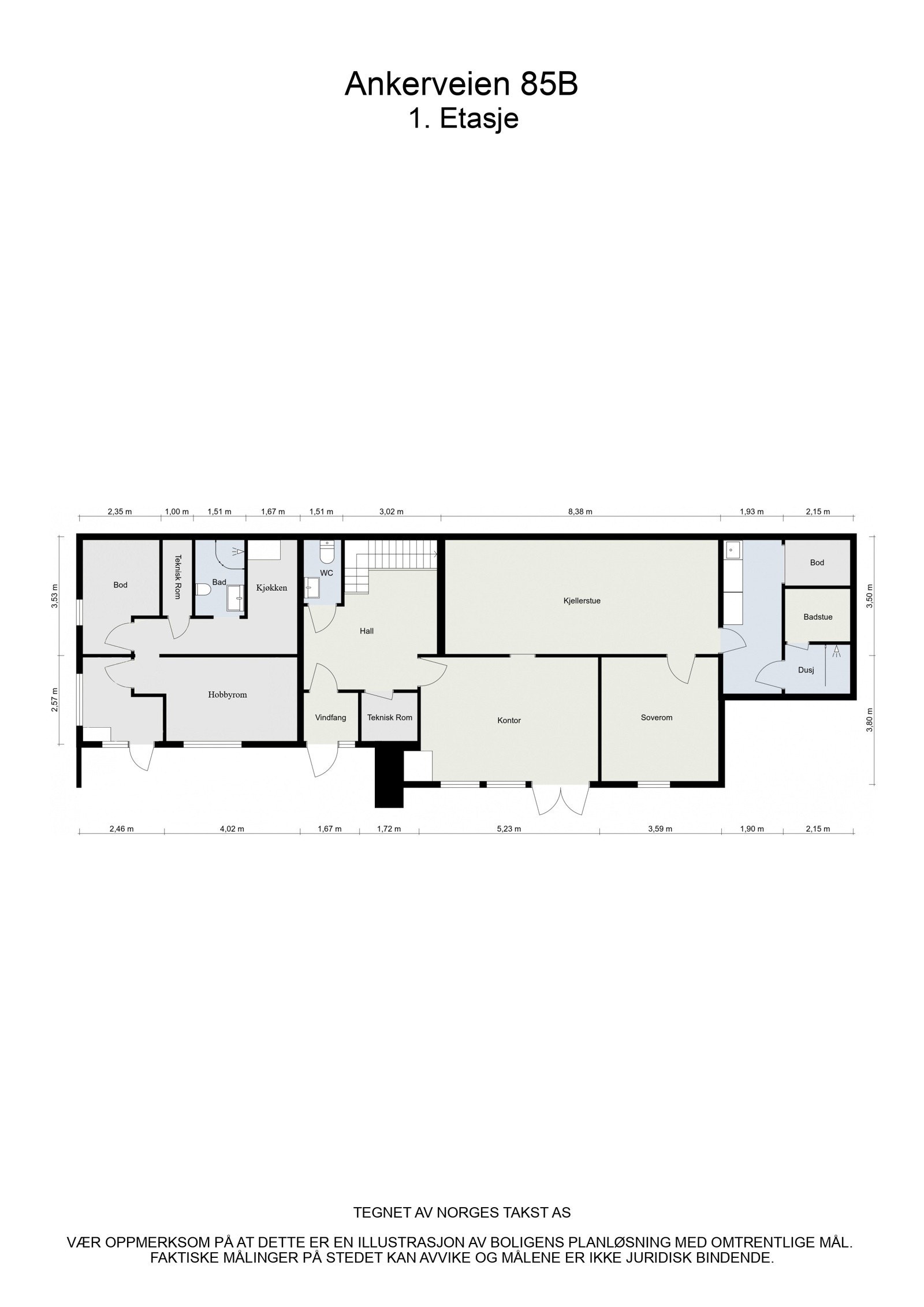 Plantegning 1. etasje. Galleribilde