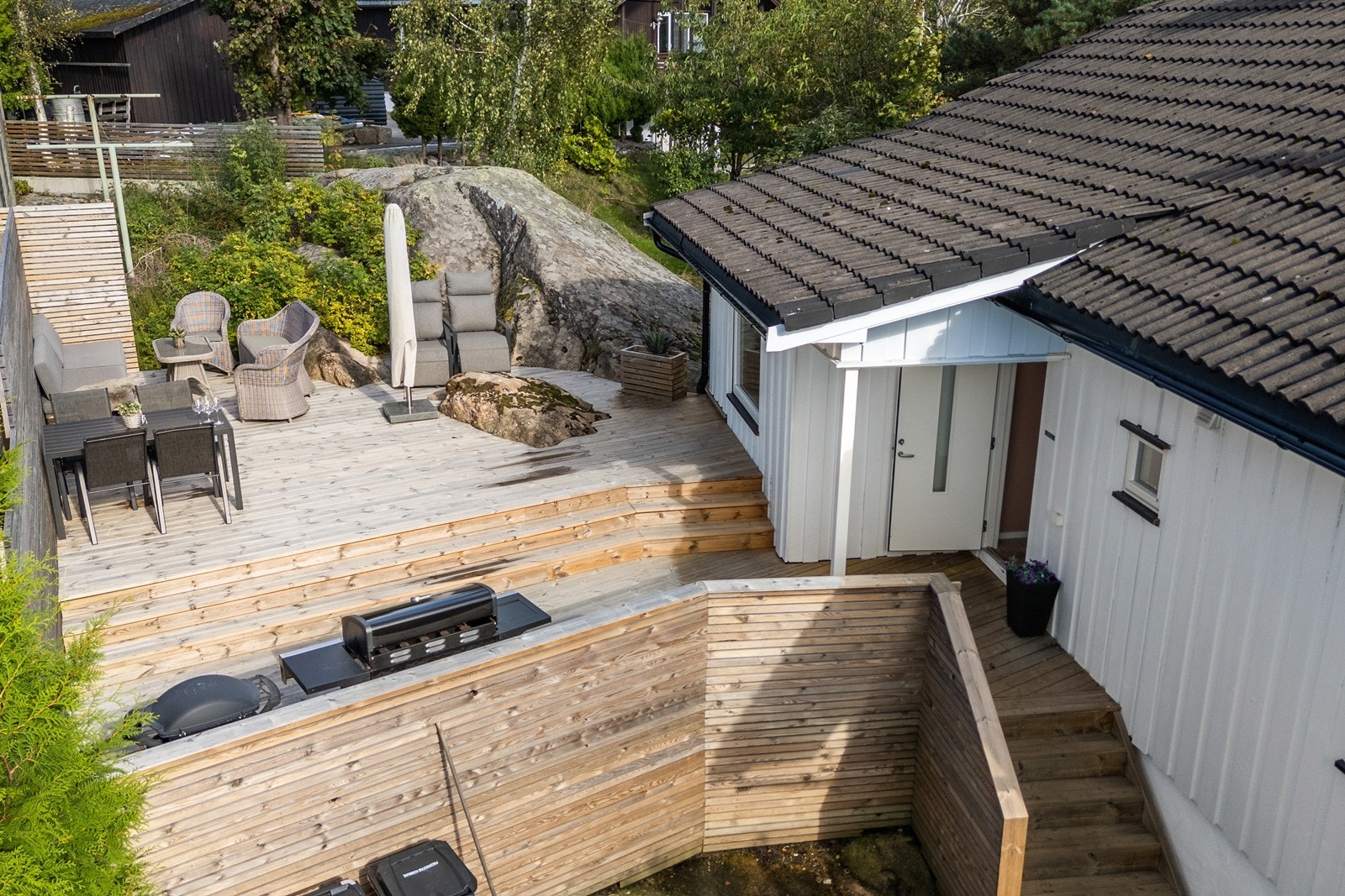 God avskjerming på terrassen Galleribilde