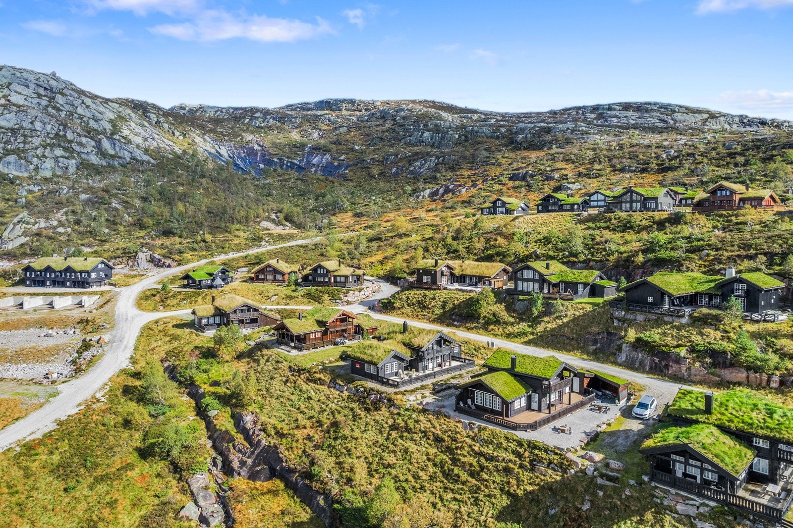 Oppkjørte skiløyper i nærheten. Galleribilde