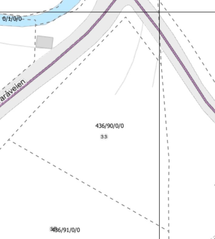 Kart utsnitt over nr 33 Galleribilde