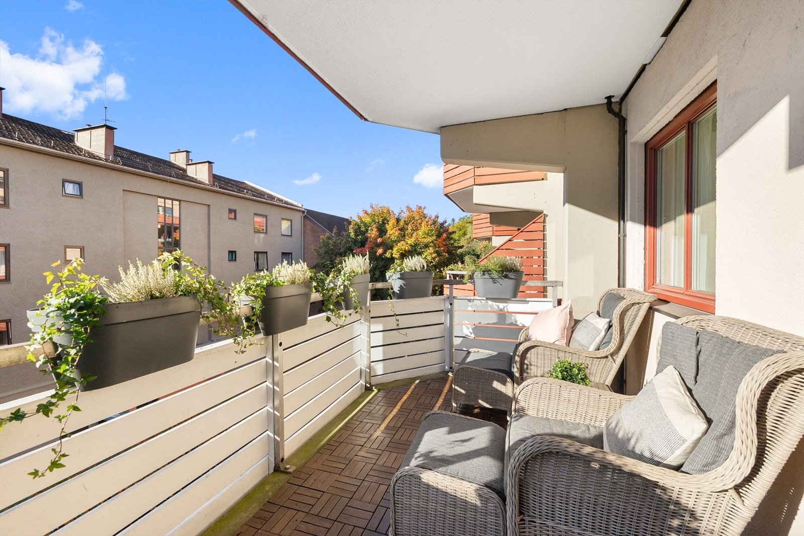 På balkongen er det god plass til å møblere med utemøbler etter eget ønske og behov. Galleribilde