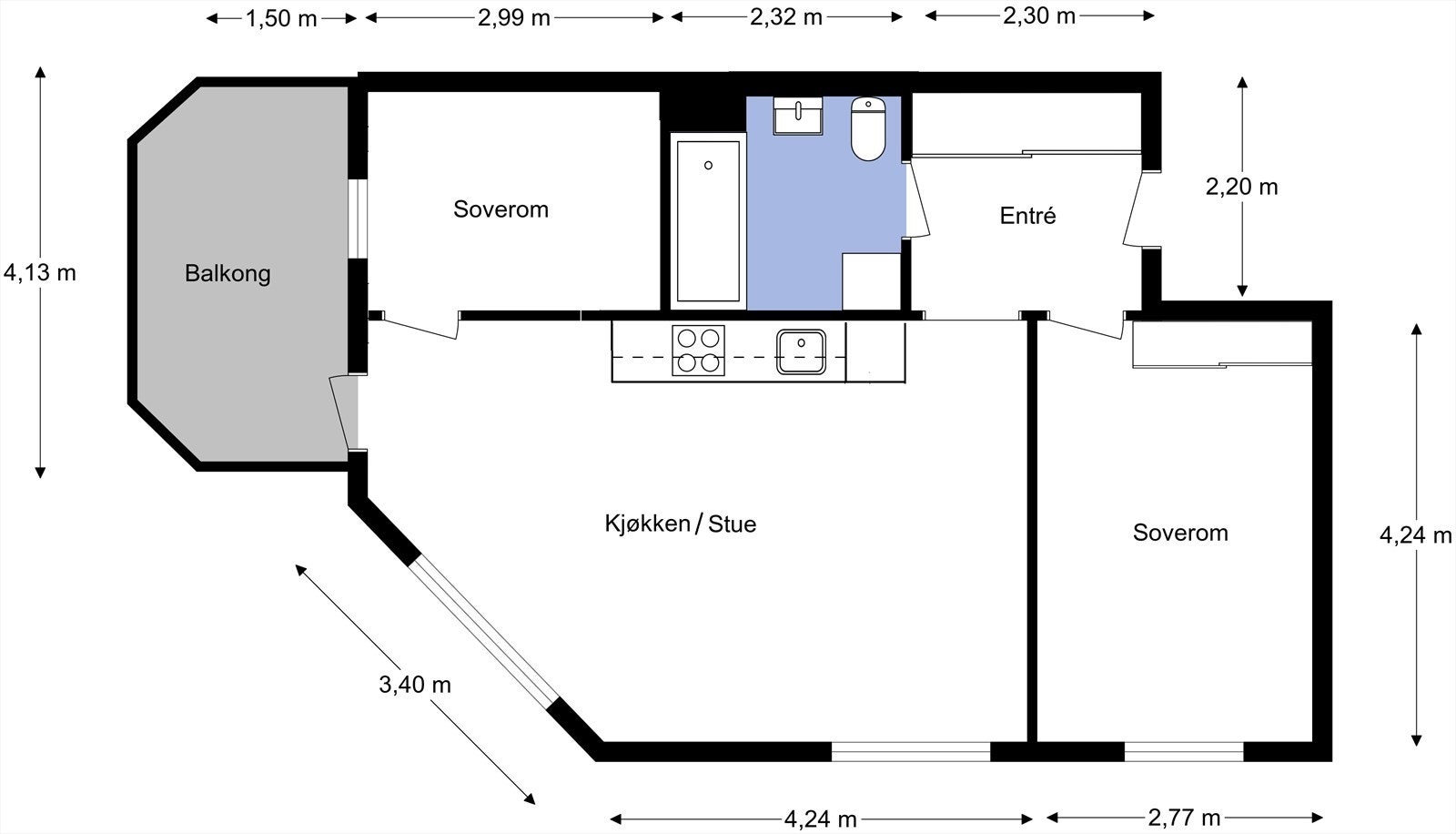 Alternativ planløsning. Det tas forbehold om at endringen må godkjennes av styret evt. plan og bygg. Det er andre i borettslaget som har utført denne endringen. Galleribilde