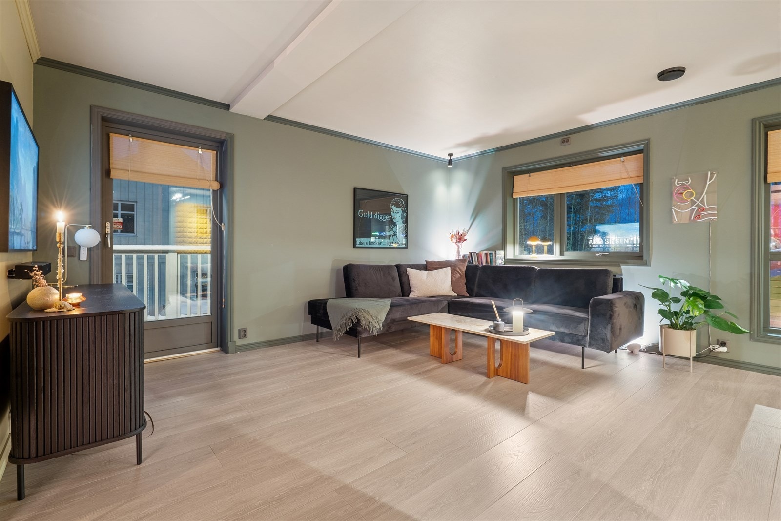 Pen stue, med utgang til sør-/vestvendt terrasse. Galleribilde