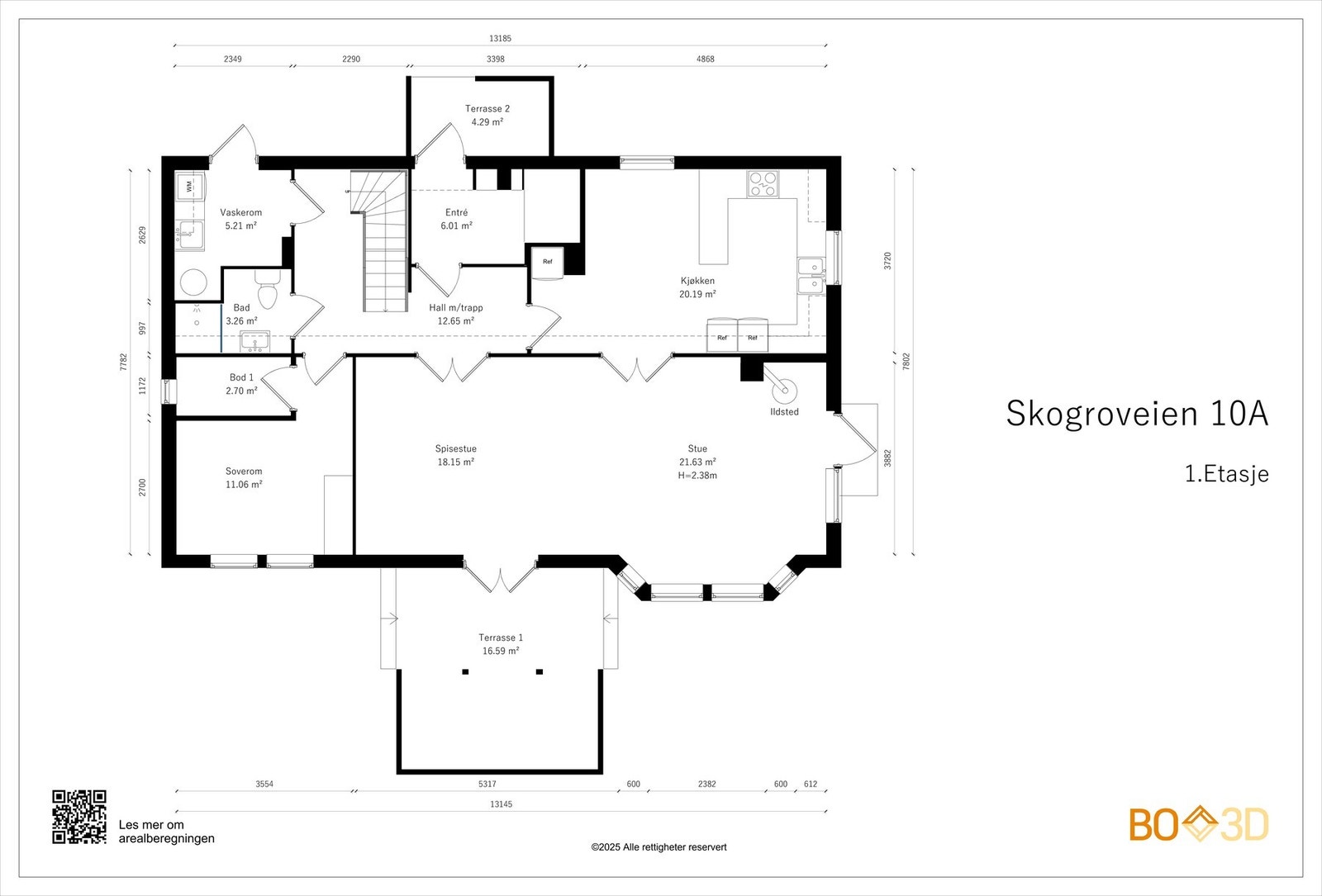 Planskisse 1.etg. Galleribilde