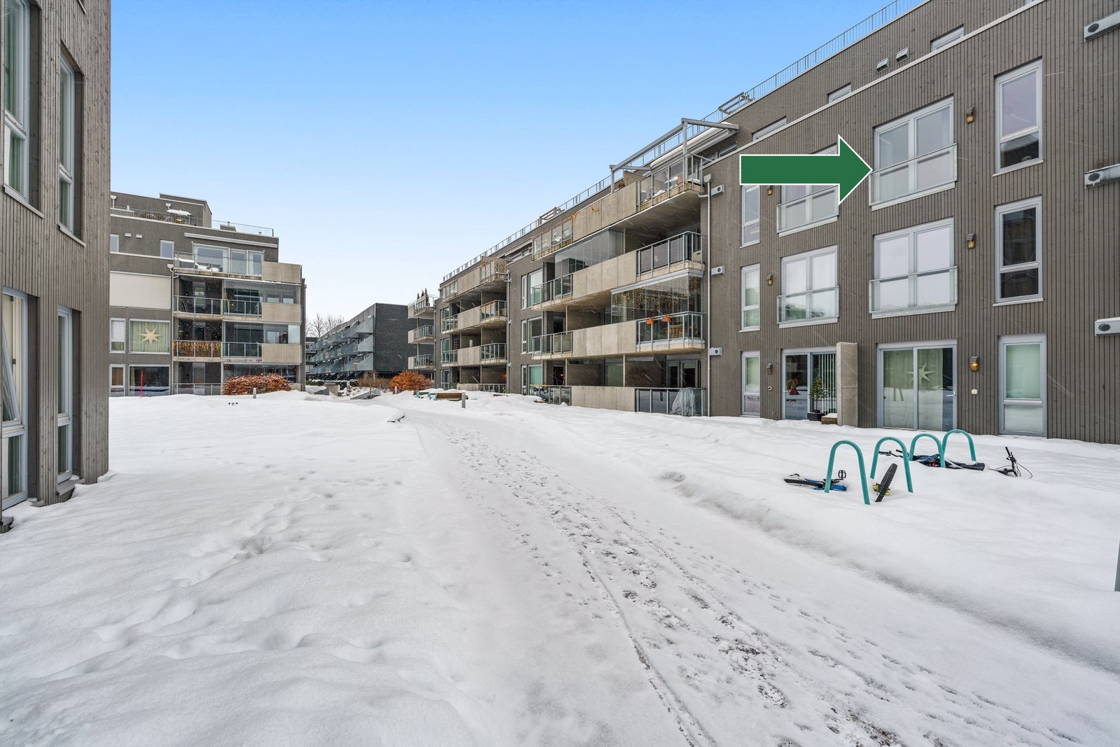 Leiligheten ligger i 3. etasje Galleribilde