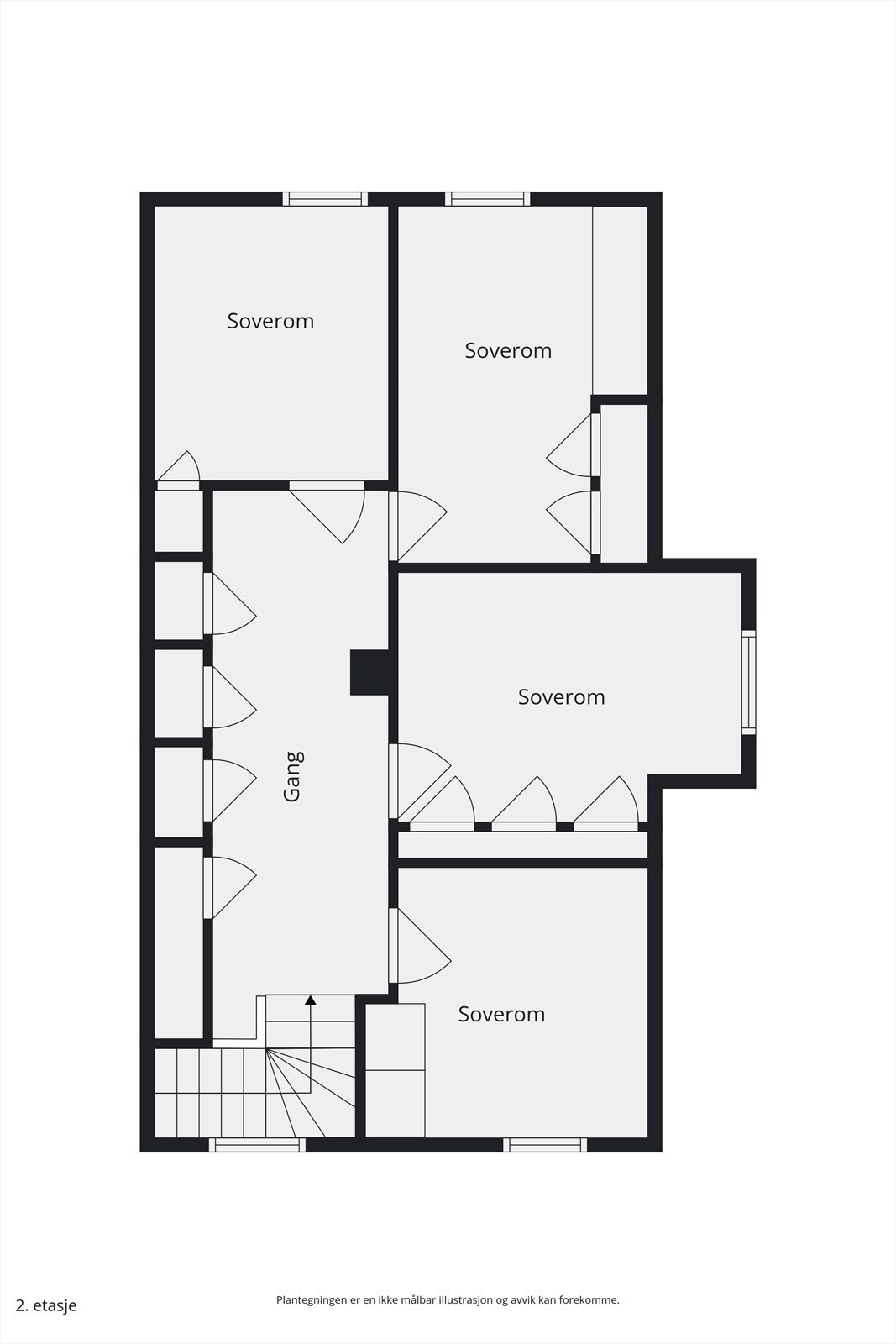 Plantegning 2. etasje Galleribilde