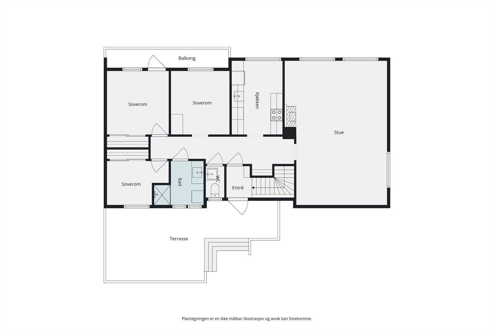 Plantegning hovedetasje Galleribilde