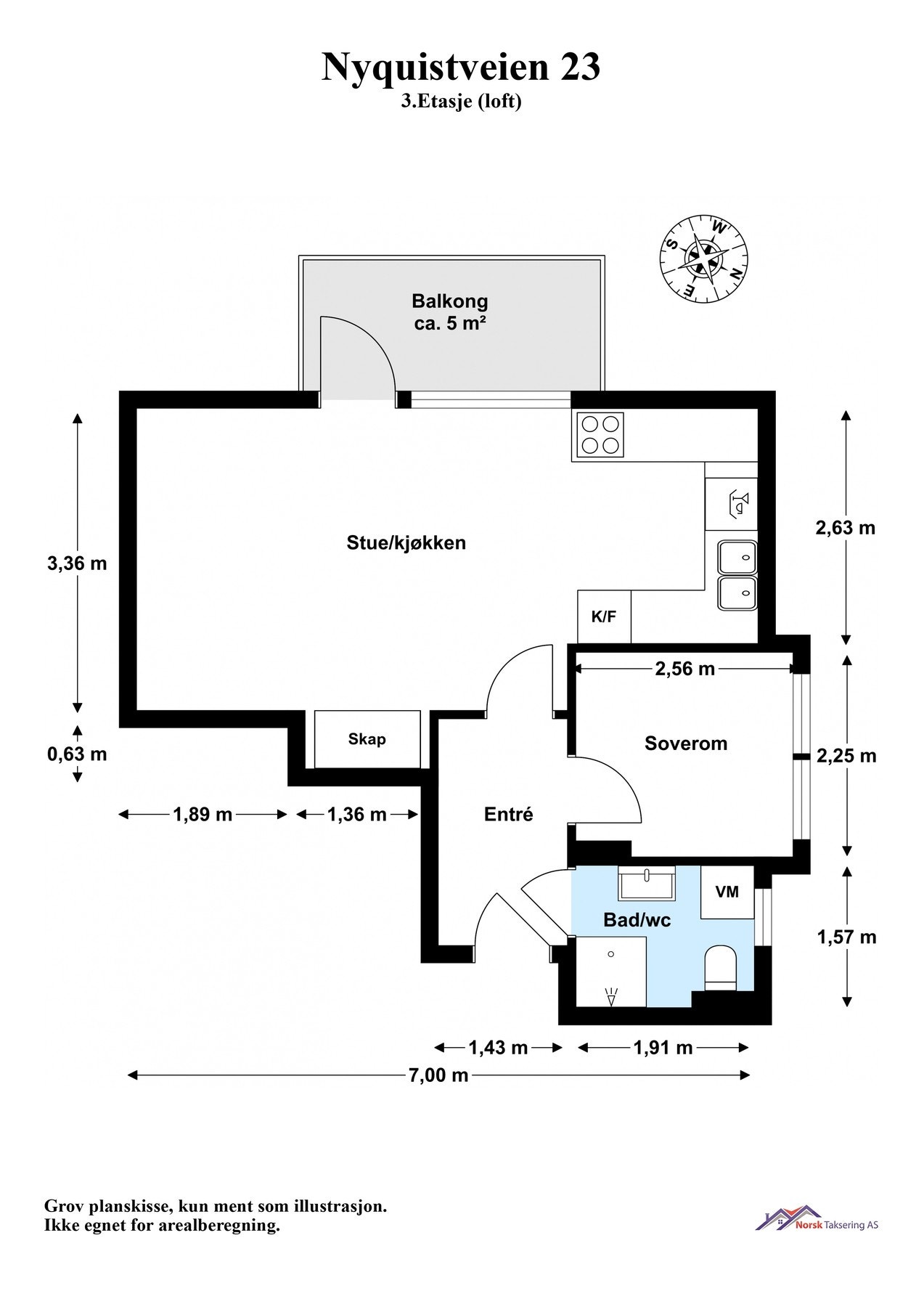 Plantegning, kun ment som illustrasjon, ikke egnet for arealberegning Galleribilde