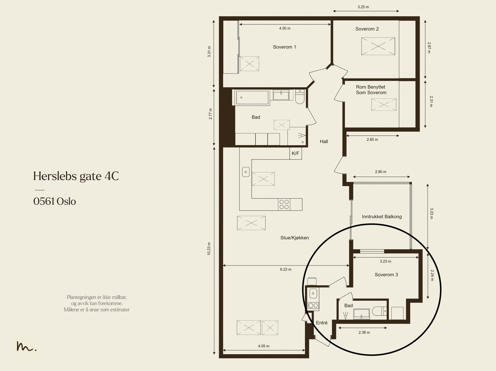 Hybeldel inneholder soverom, hybelkjøkken og bad. Gode utleiemuligheter med skattefrie inntekter. Galleribilde