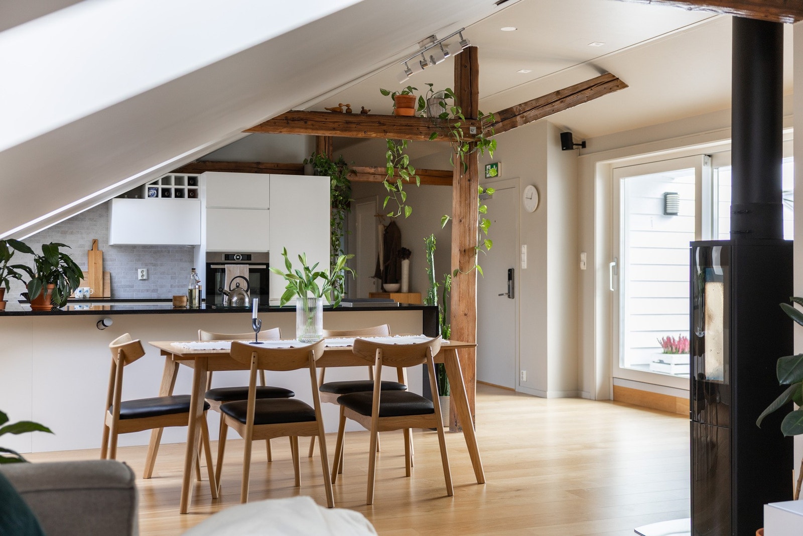 Leiligheten ble ombygd fra loft i 2015/2016. Galleribilde