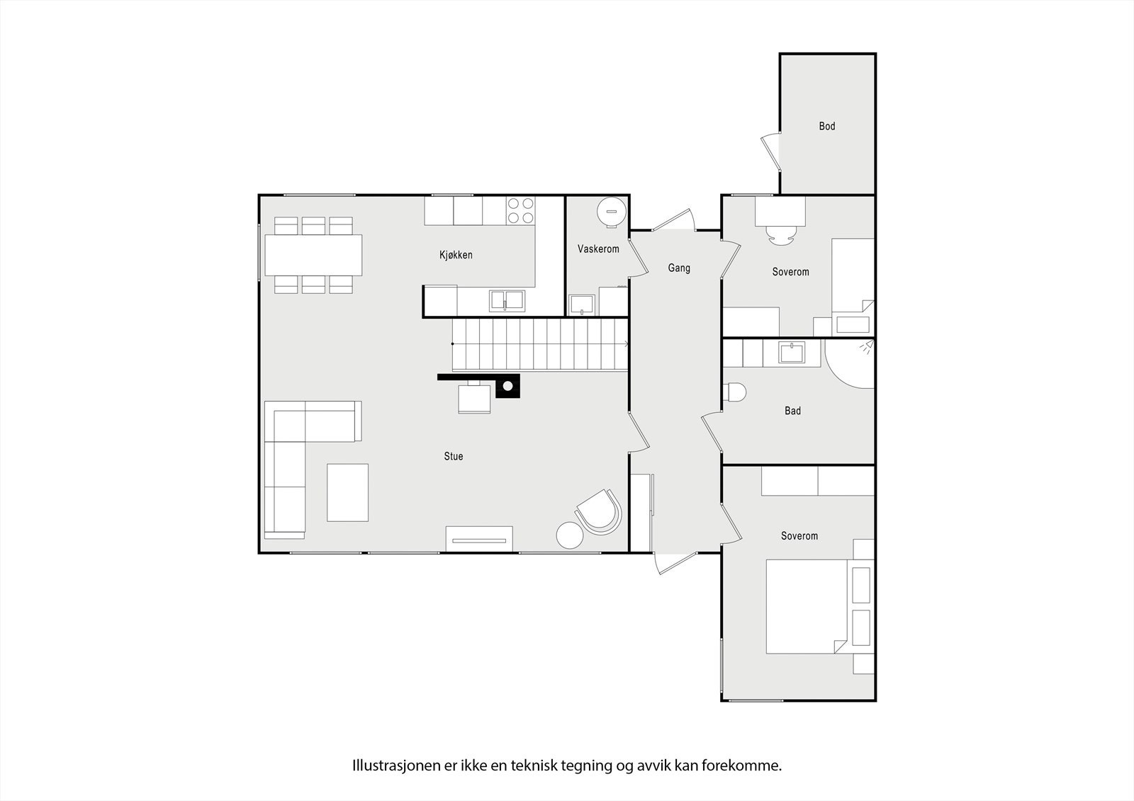 Planskisse 1. etasje Galleribilde