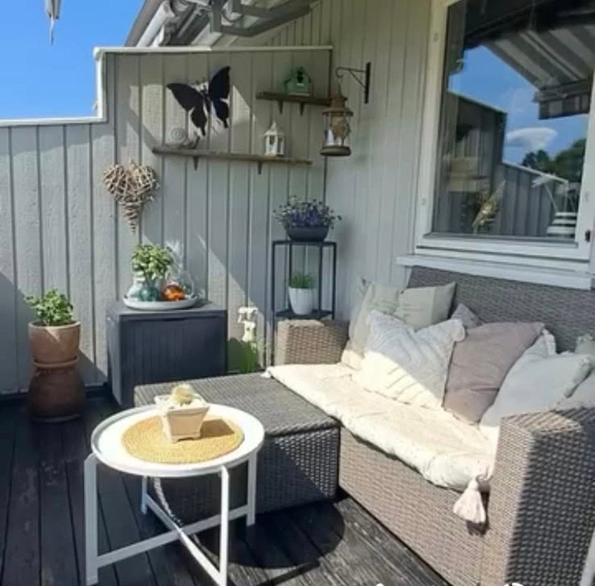 Privat bilde fra balkongen på sommerstid Galleribilde