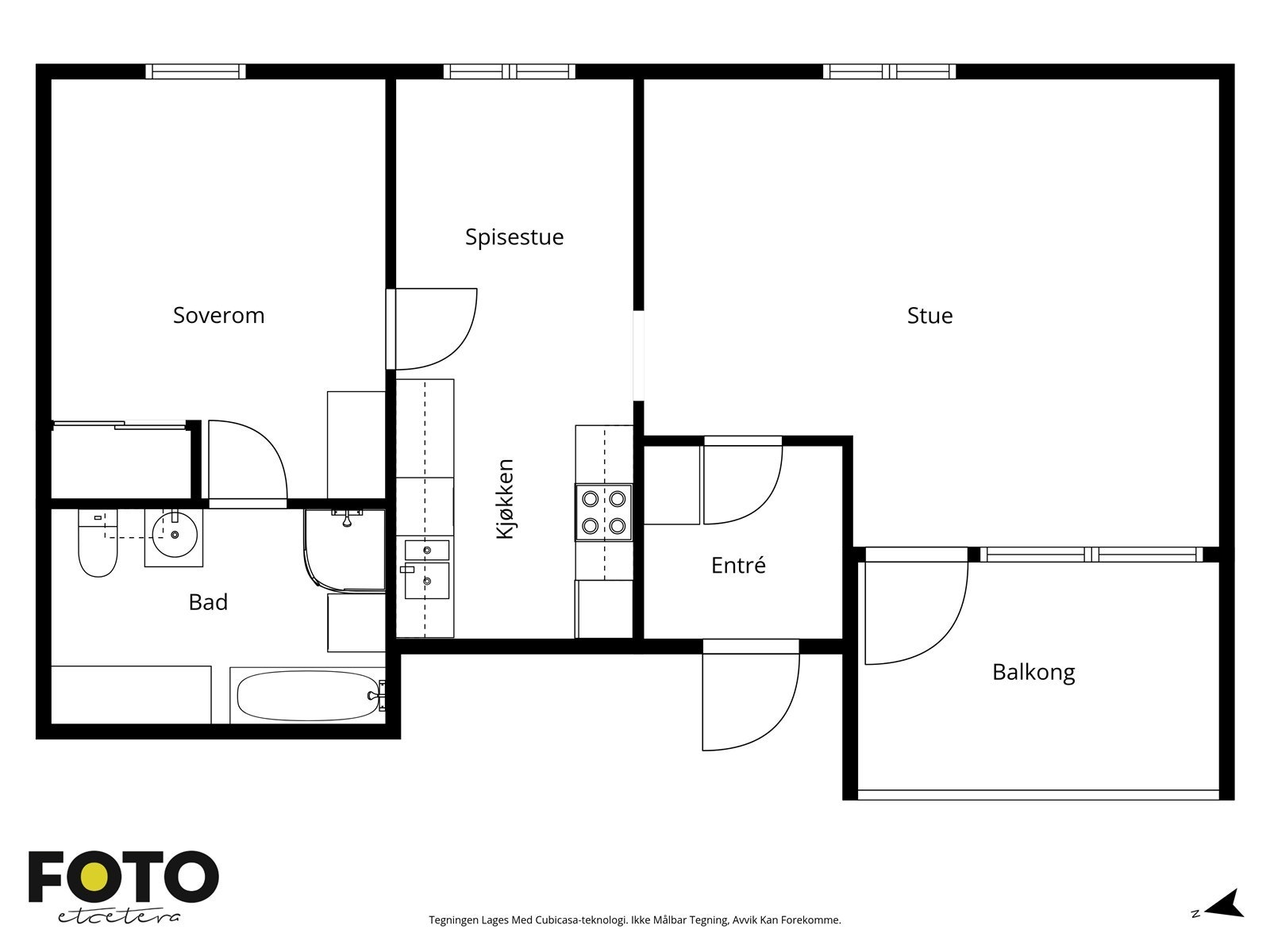 Planskisse rominndeling Galleribilde