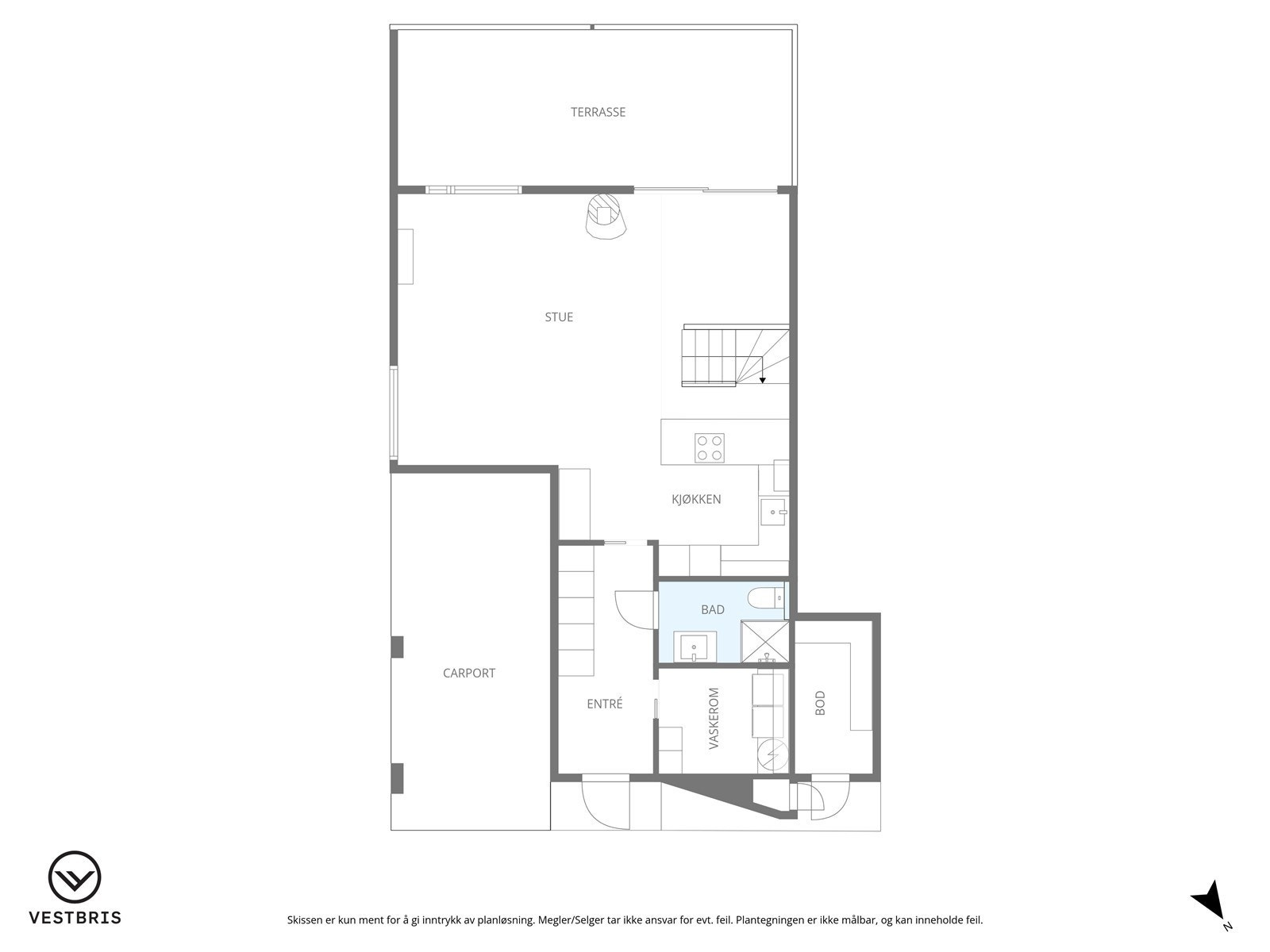 Planløsning 1.etasje. Galleribilde