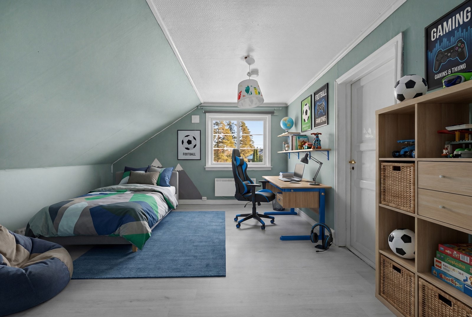 Soverom III med digital møblering Galleribilde