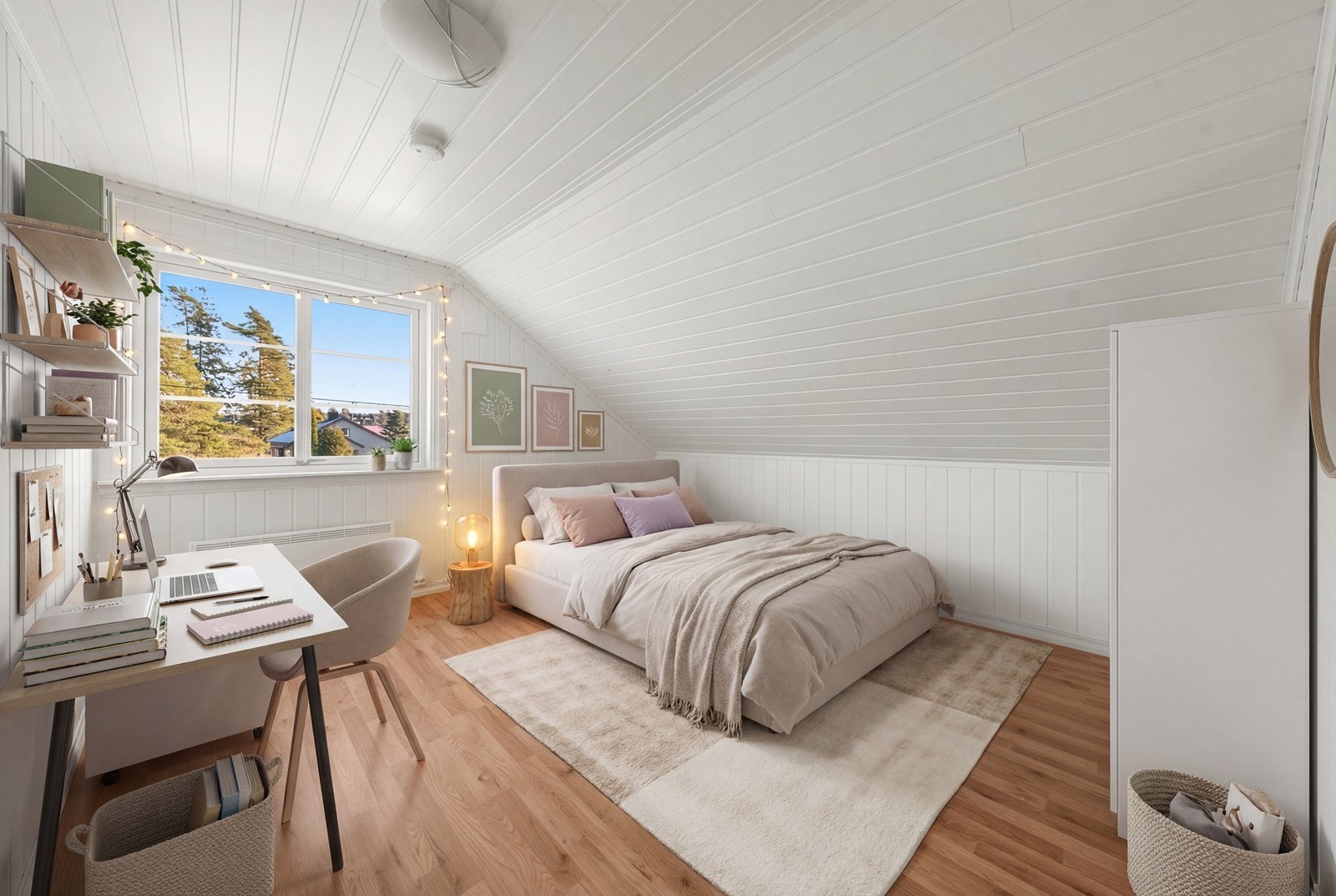 Soverom II med digital møblering Galleribilde