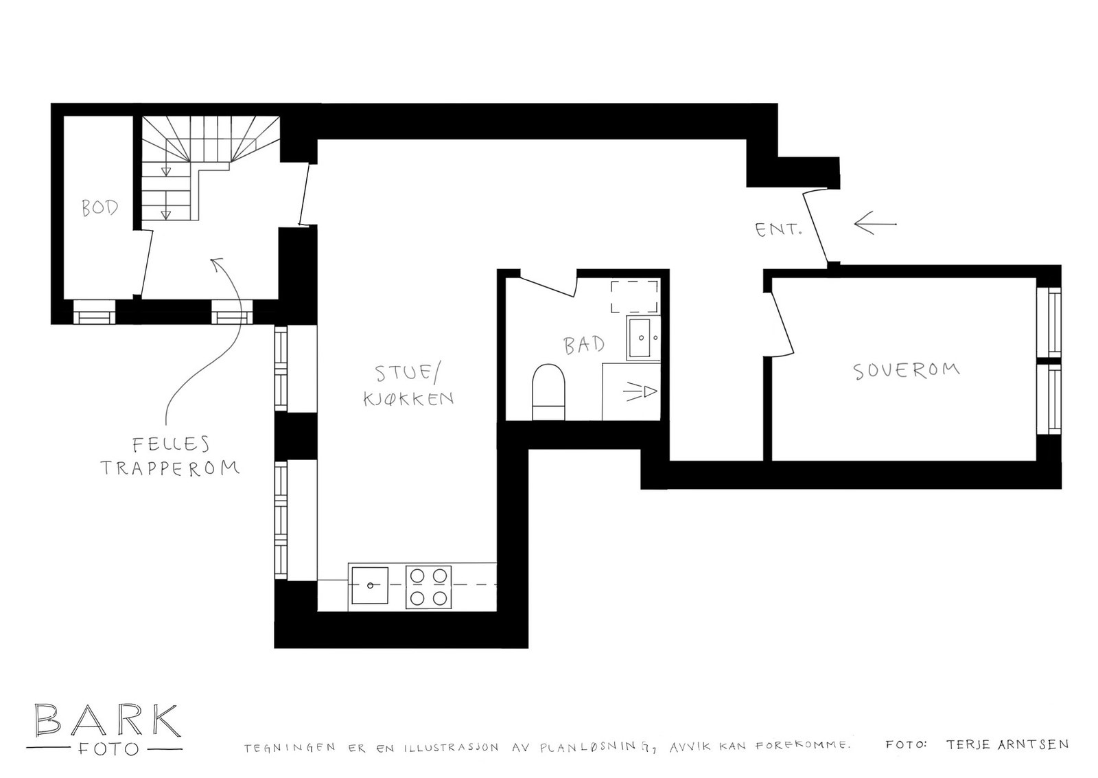 Plantegning høy 1.etasje. Galleribilde