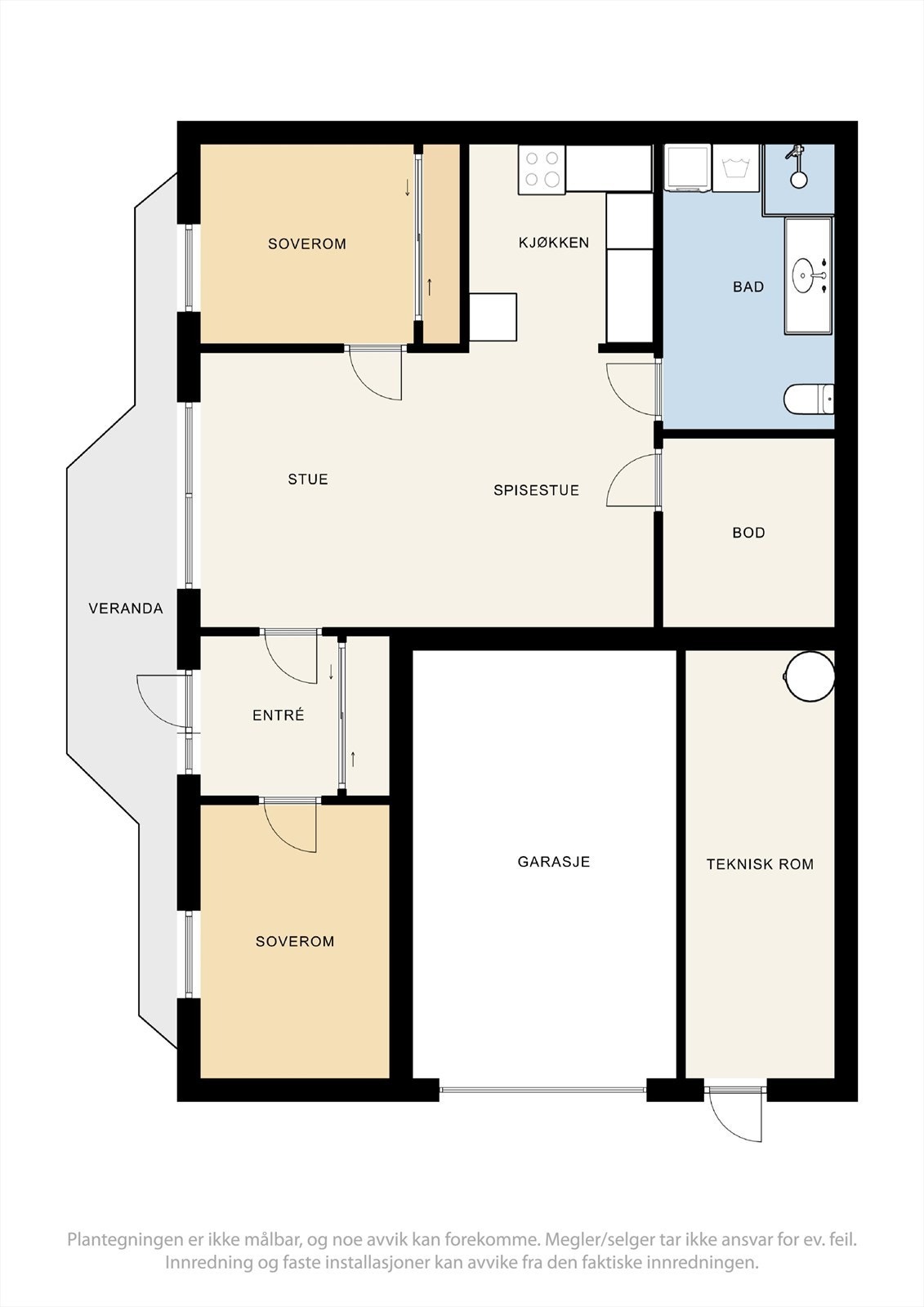 Plantegninger for underetasjen. Galleribilde