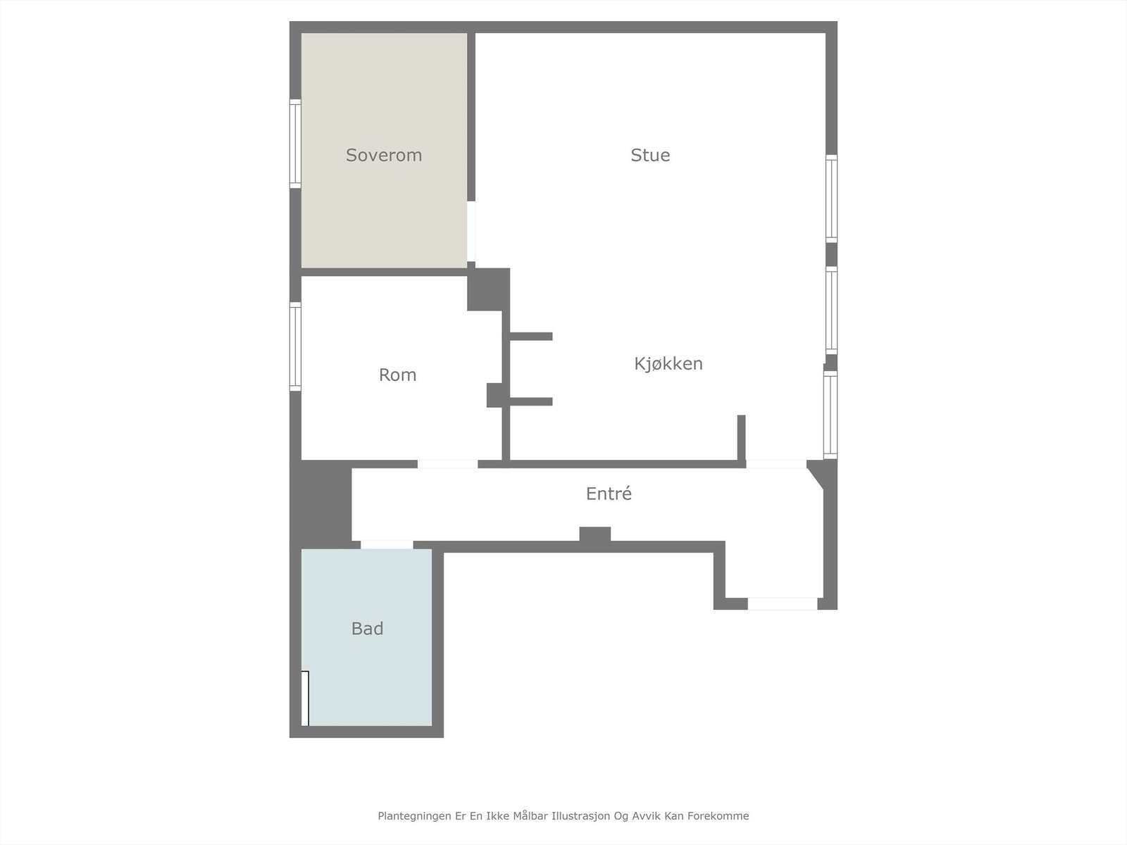 Leiligheten til høyre i underetasjen Galleribilde