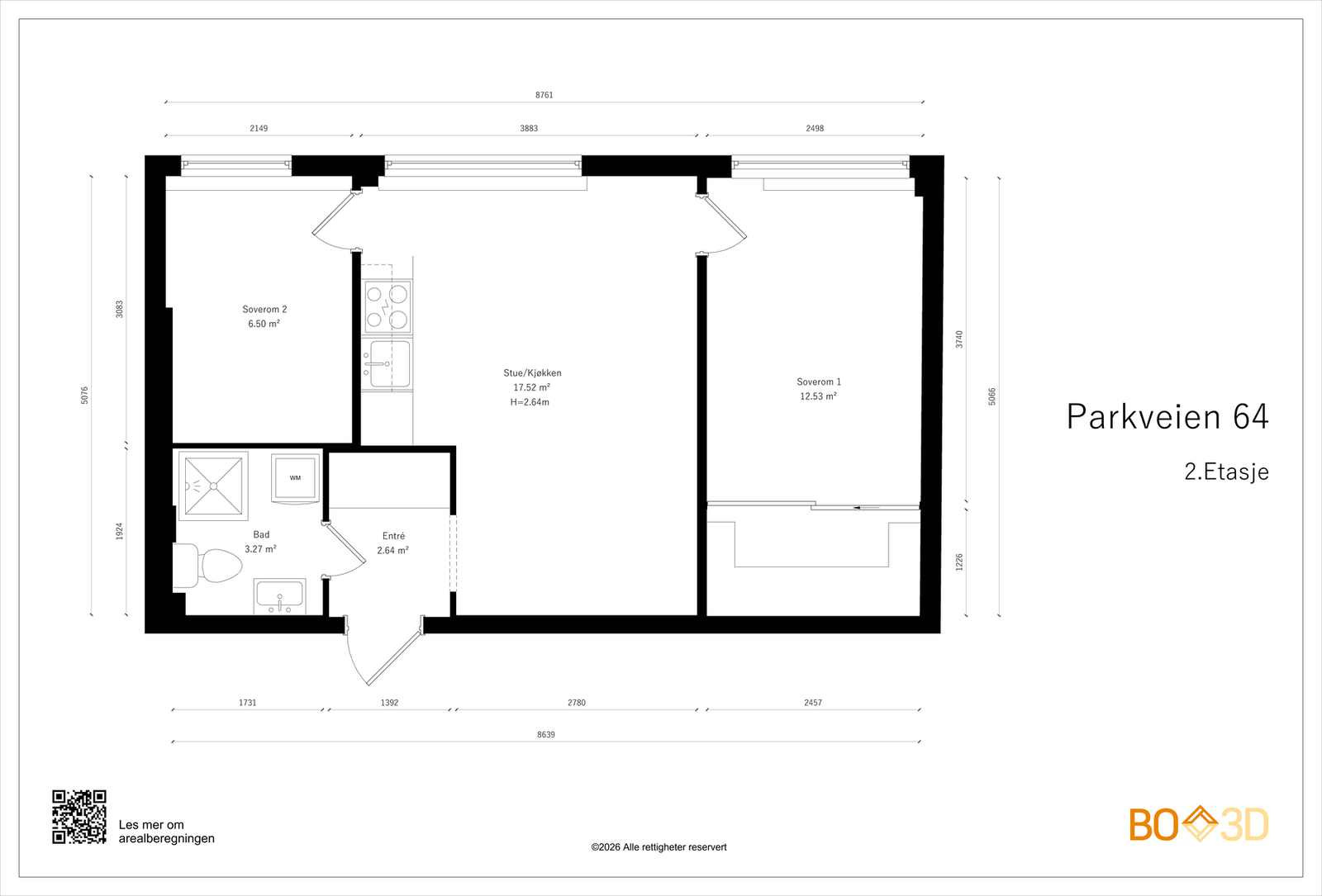 Plantegning 2. etg Galleribilde