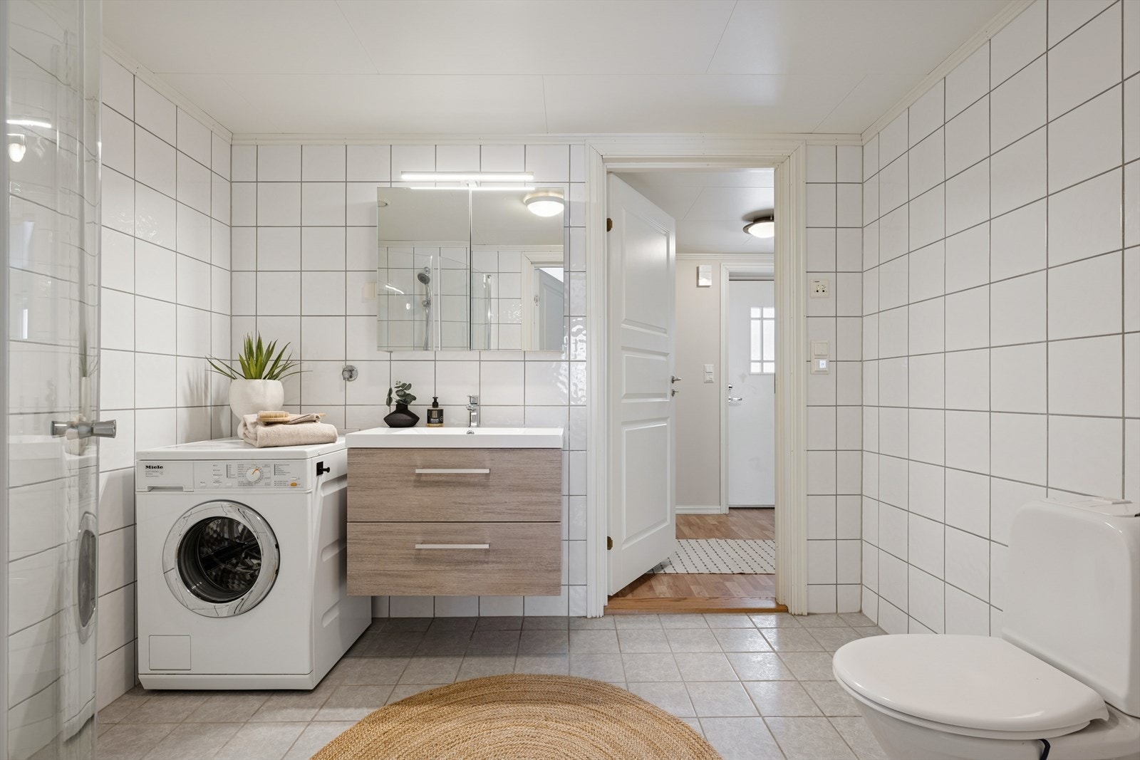 Badet har behagelige varmekabler i gulv. Galleribilde