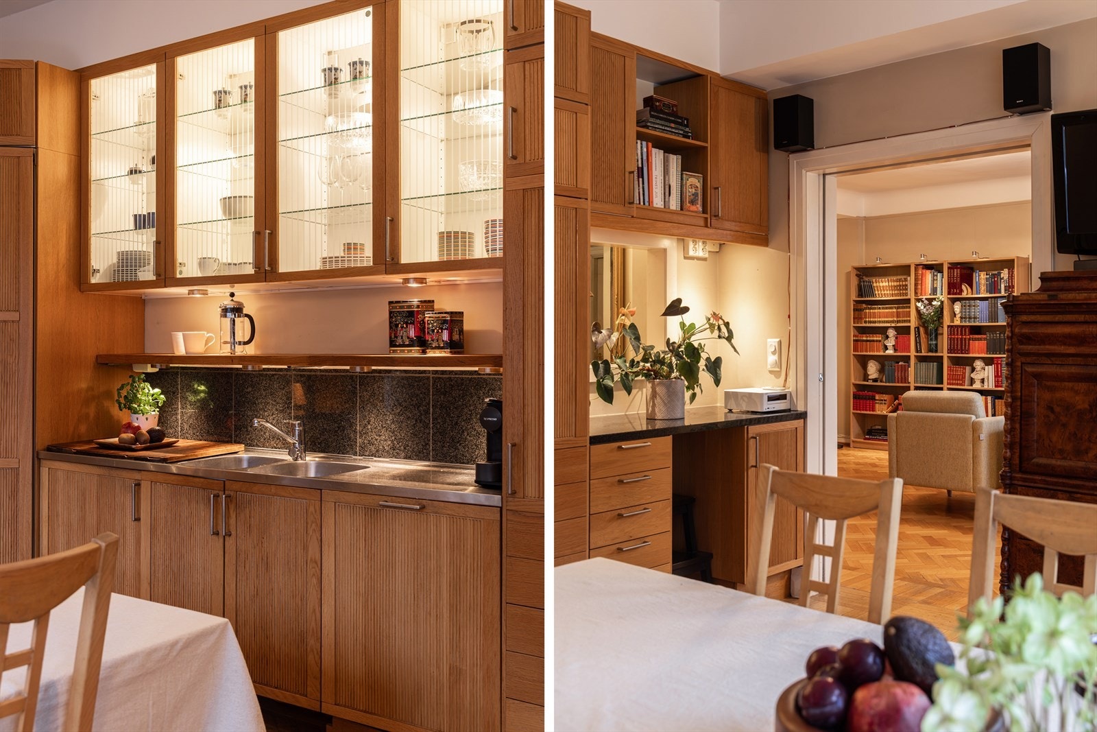 Fra kjøkkenet er det adkomst og trapp ned til markterrasse. Galleribilde