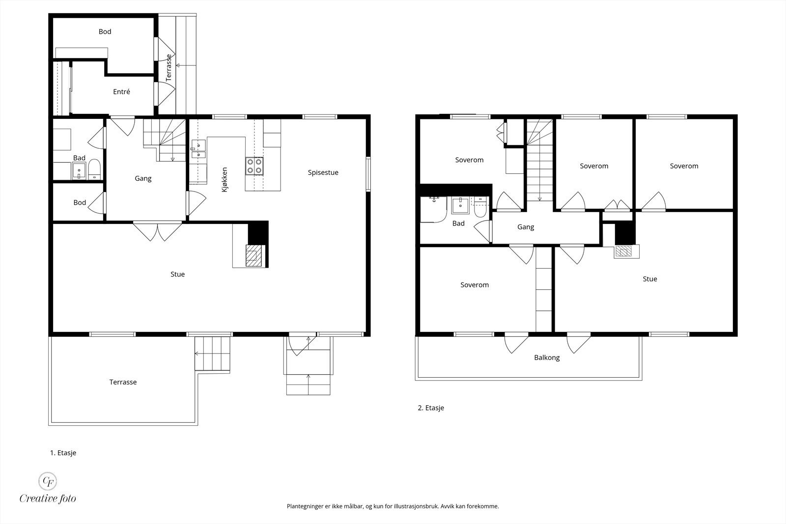 Veiledende plantegning - Ikke målbar Galleribilde