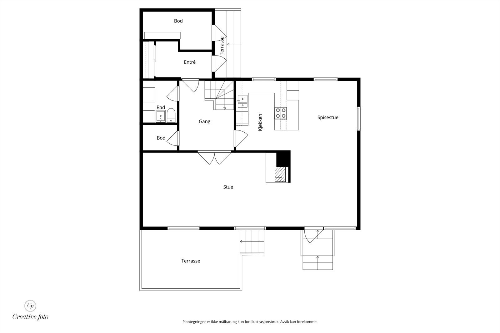 Veiledende plantegning - Ikke målbar Galleribilde