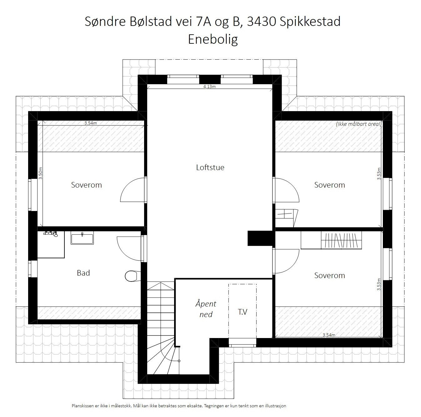 Plantegning loft. Galleribilde